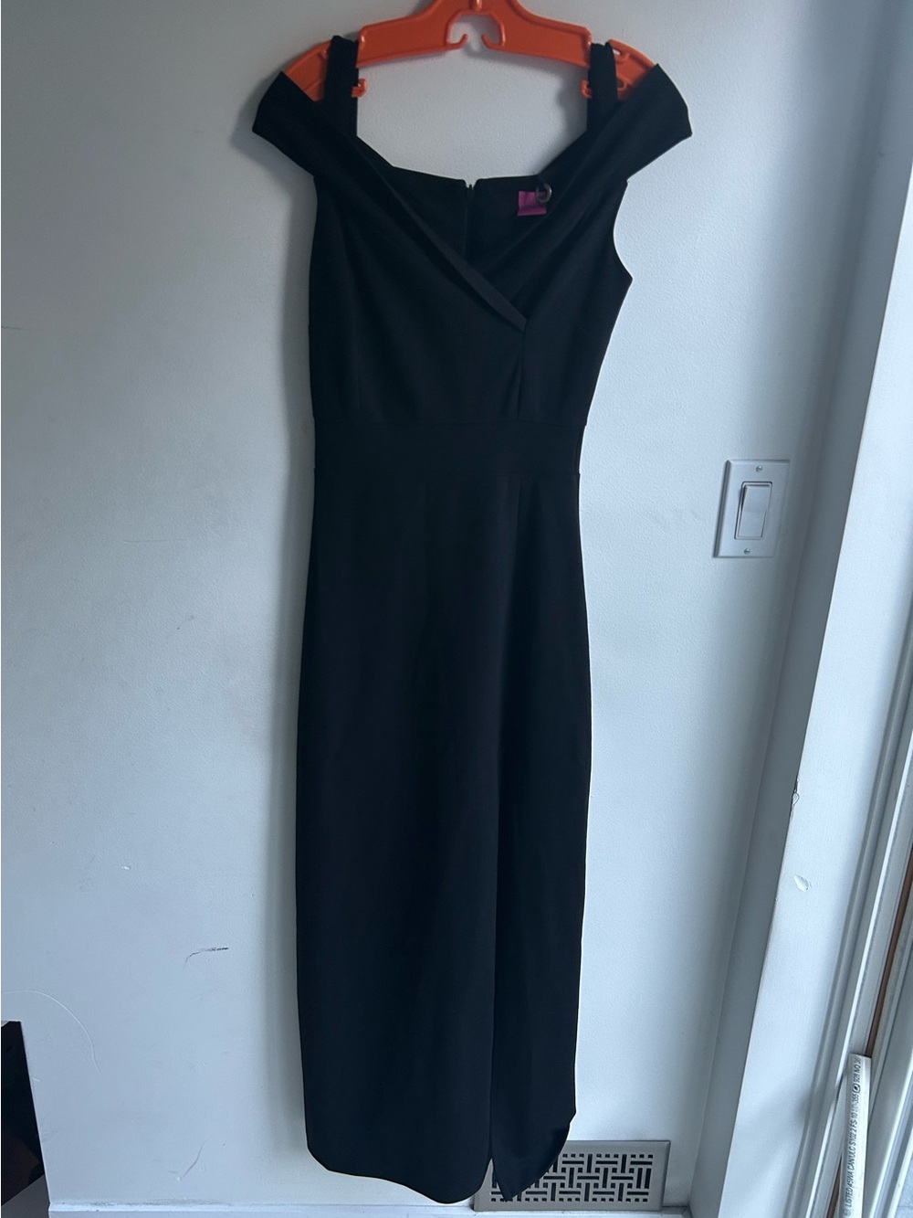Save the Queen black off shoulder maxi dress. Size XS. Excellent condition